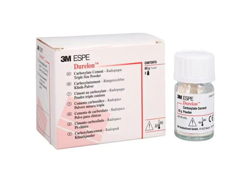 Discount Package Damaged 3M ESPE Durelon Triple Powder Carboxylate Cement REGULAR Set 3 x 20 Gm (60 Gm)