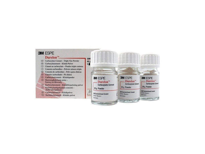 3M ESPE Durelon Triple Powder Carboxylate Cement REGULAR Set 3 x 20 Gm (60 Gm)