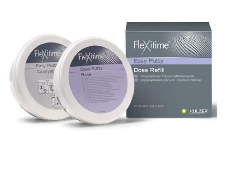 Heraeus Kulzer Flexitime Easy Putty Base and Catalyst Refill, 600 ml mixed Volume