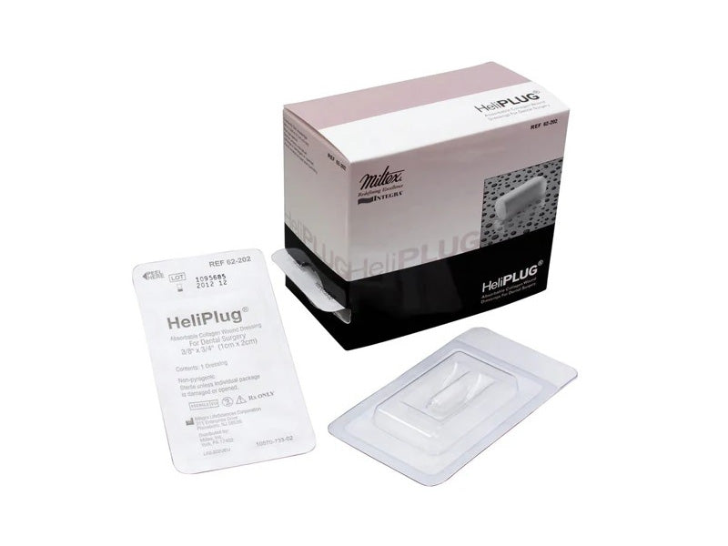 Miltex HeliPlug Hemostatic absorbable collagen, 1 cm x 2 cm – 10PCS