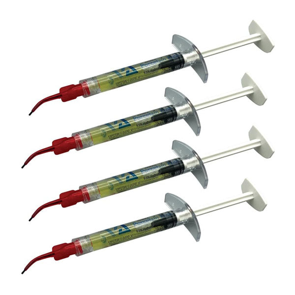 Vista Porcelain Etch Gel Refill - 4 x 1.2 ML syringes, 25 - 25GA Micro Flowthru brush tips
