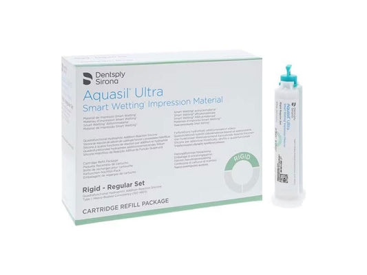 Dentsply Aquasil Ultra 4 packs, 4 x 50 mL Cartridges and 12 Mixing Tips - Smart Wetting® impression material