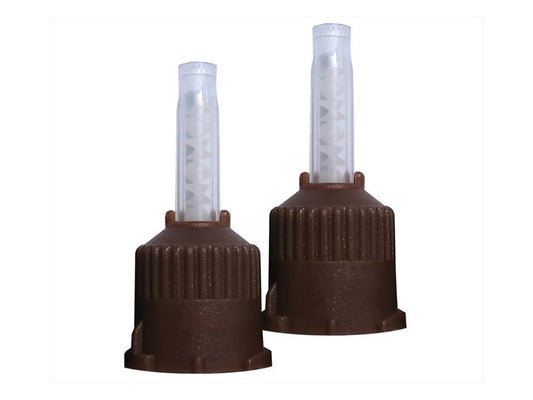 Unitary Intra Oral Mixing Tips 1:1 Brown Tips Hub for Intra Oral Mixing Tips for Core and Endo. 25PCS