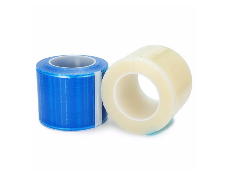 Unitary Barrier Film Sticky Wrap 4" x 6"  1200 Sheet/Roll - Clear/Blue