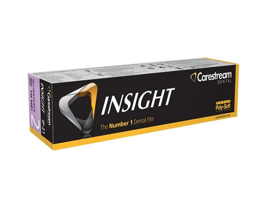 Carestream (Kodak) Insight #2 IP-21 Film - Periapical X-Ray film in a 1-Film Super Poly-Soft 150PCS