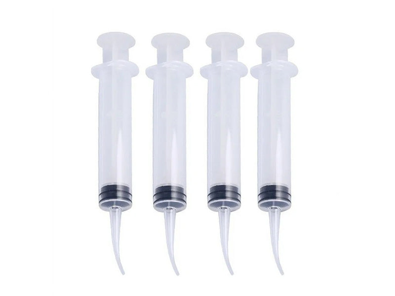 Unitary Curved Tip Utility Irrigation Syringes 12 cc 50 PCS