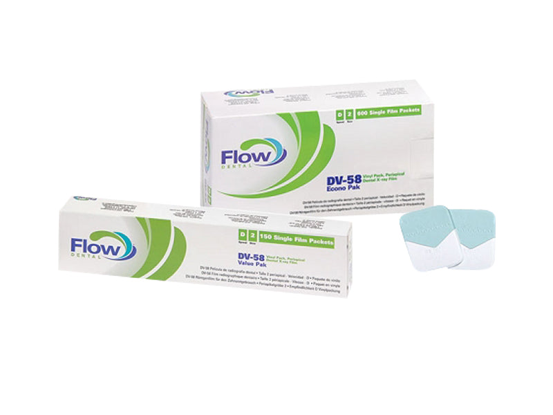 Flow Dental X-Ray DV-58 150 Single Film Packets Size 2 Single Film Packets 150 pcs