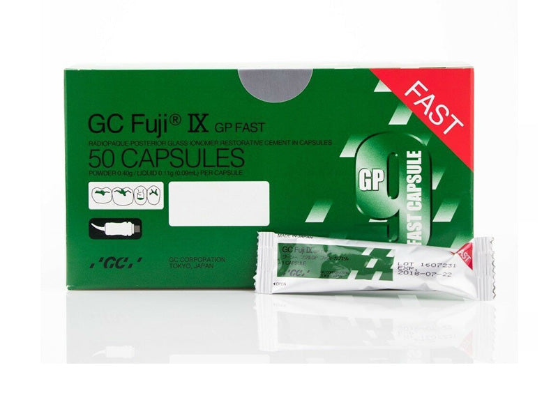 GC Fuji IX GP Fast Set Capsules, Self-Cure Glass Ionomer Restorative, Box of 50 Capsules