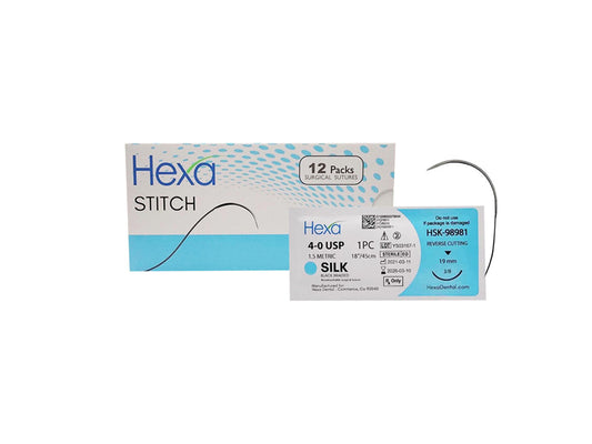 Hexa Stitch Silk Suture 12 PCS