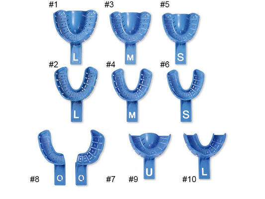 Unitary Impression Tray Perforated 10 pcs