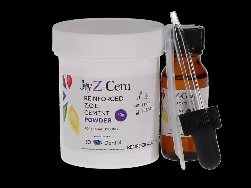 3D Dental Joy Z-Cem Zinc Oxide Eugenol Reinforced Cement Kit – 50GM powder, 15ML Liquid kit