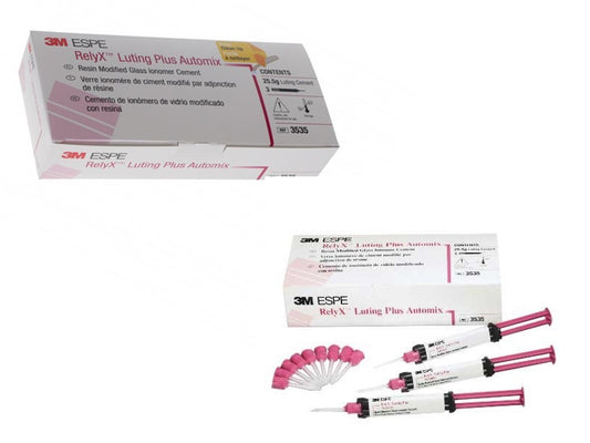 3M ESPE RelyX Luting Plus Automix Value Pack - 3 x 8.5 gram Automix Syringes & 36 tips