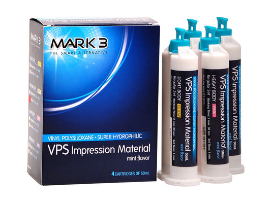 Mark 3 VPS Impression Material 4 x 50ML Cartridges - High performance cartridge system