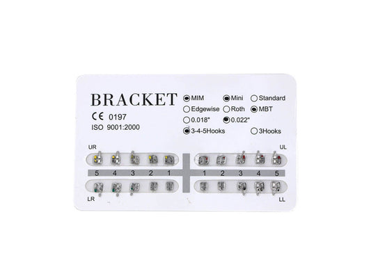 Unitary Dental Orthodontics Brackets Braces 3 4 5 hooks Roth .022" slot Mini 20PCS