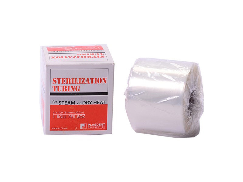 Plasdent Sterilization Tubing Pouches for Steam Or Dry Heat 1 ROLL