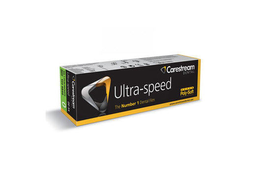 Carestream (Kodak) Ultra-speed DF-54 #0 Periapical Dental X-Ray Film in a 1-Film Super Poly-Soft 100PCS