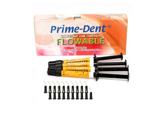 Prime Dent Flowable Composite 4 Syringe Kit VLC